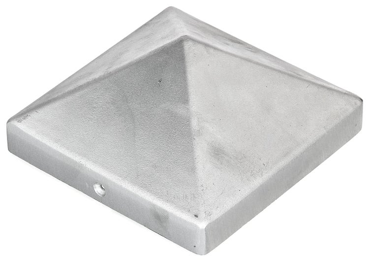 Quadratische Pfostenkappe aus Metall für den Außenbereich