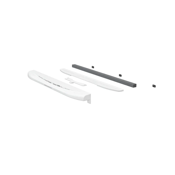 Einzelteile einer Badewannenaufsatz-Dichtung