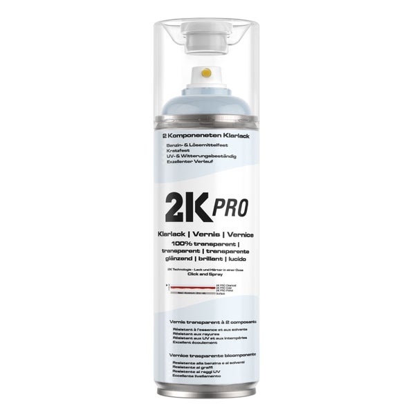 2K PRO 2 Komponenten Sprühfarbe 400ml Klarlack Hochglanz