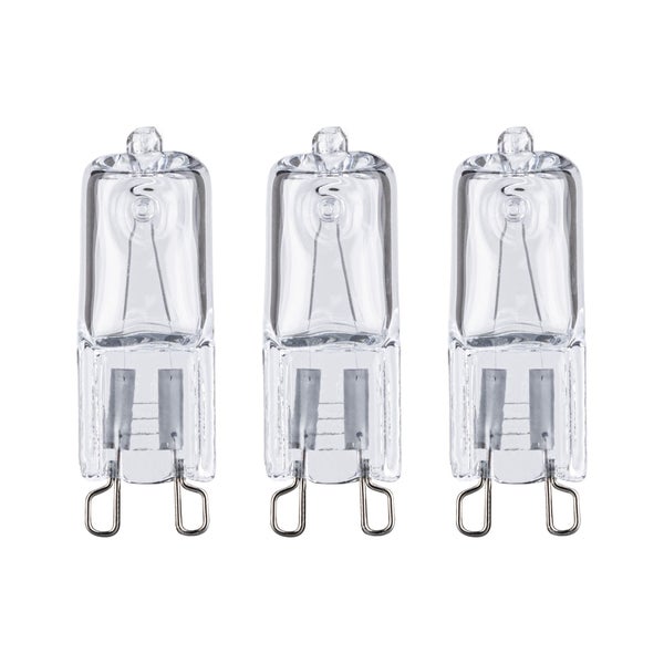 Set Halogen Stiftsockel Backofen G9 G9 230V 3x225lm 3x25W 2700K dimmbar Klar