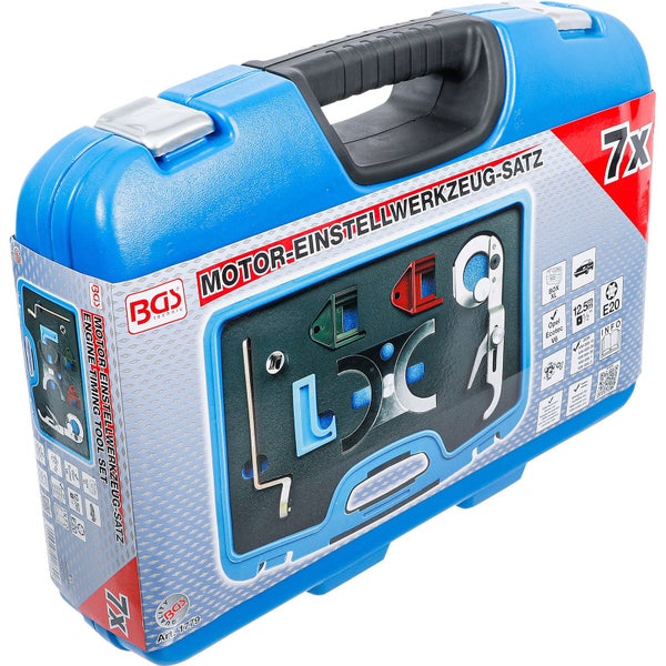 Motor-Einstellwerkzeug-Satz im blauen Werkzeugkoffer von BGS technic