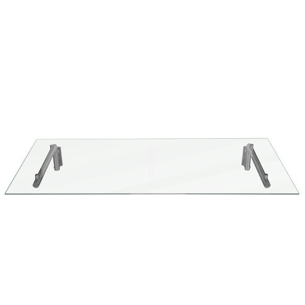 MonsterShop Glastür Vordach & Halterungen, 144cm B, 80cm T