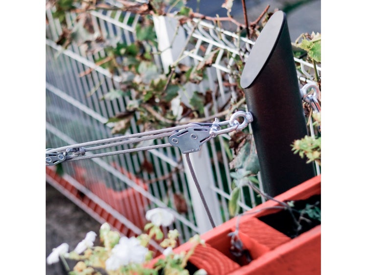 Sonnensegelmast Ulisse Anthrazit 275 cm Mit Standfuß 75° – 6-Punkt-Verstellung, maximale Flexibilität – Maanta®