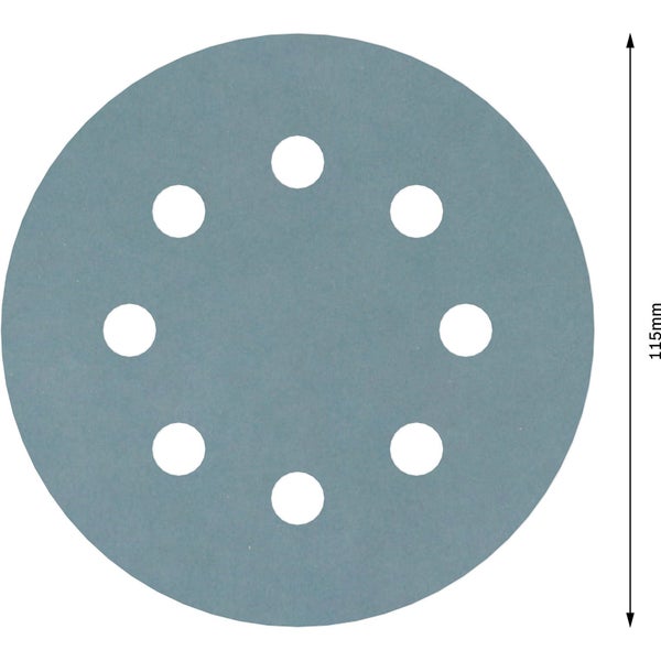 Schleifscheibe mit acht Löchern und einem Durchmesser von 115 Millimeter.