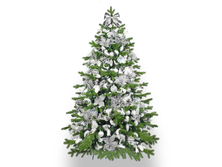 LAALU Set Weihnachtskugeln 132 Stück in Luxusbox KÖNIG WINTER für Weihnachtsbäume 240-270 cm