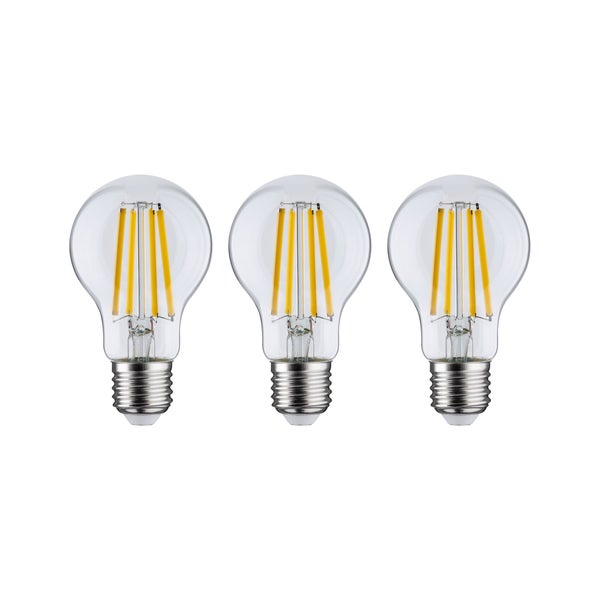 Eco-Line Filament 230V LED Birne E27 3er-Set 3x840lm 3x4W 3000K Klar