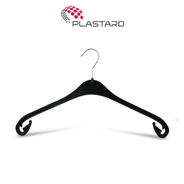 Plastard 50 Stück Kleiderbügel NA 47 cm – Kunststoff – platzsparend, rutschfest, 360° drehbar