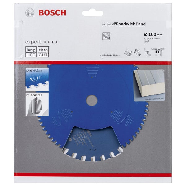 Bosch Expert Sandwichpaneel Sägeblatt, Durchmesser 160 Millimeter