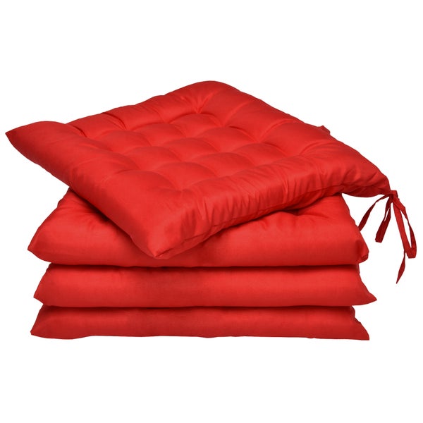 Beautissu Lea Stuhlkissen 40x40x5cm Rot (4tlg)