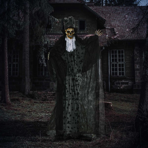 Outsunny Halloween-Dekoration, 125L x 65B x 189H cm, Polyester, Schwarz