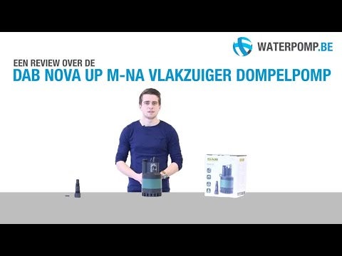 DAB Nova UP M-NA Flachabsaugende Tauchpumpe mit Zubehör und Verpackung