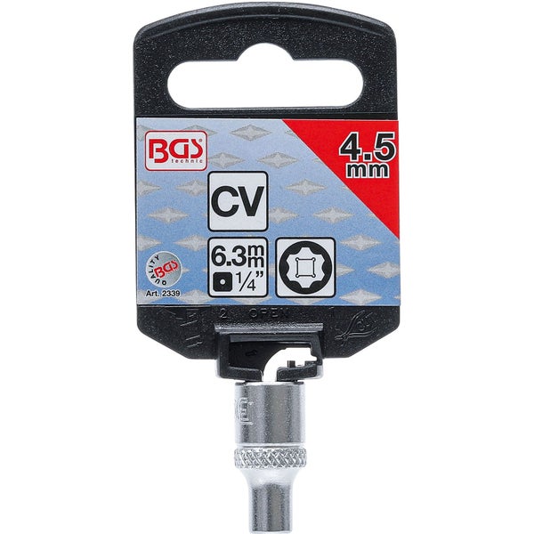 BGS Steckschlüssel-Einsatz Super Lock Antrieb Innenvierkant 6,3 mm (1/4) SW 4,5 mm - 2339