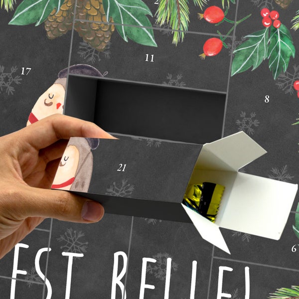 Mr. & Mrs. Panda Befüllbarer Adventskalender Eule Frankreich - Schwarz