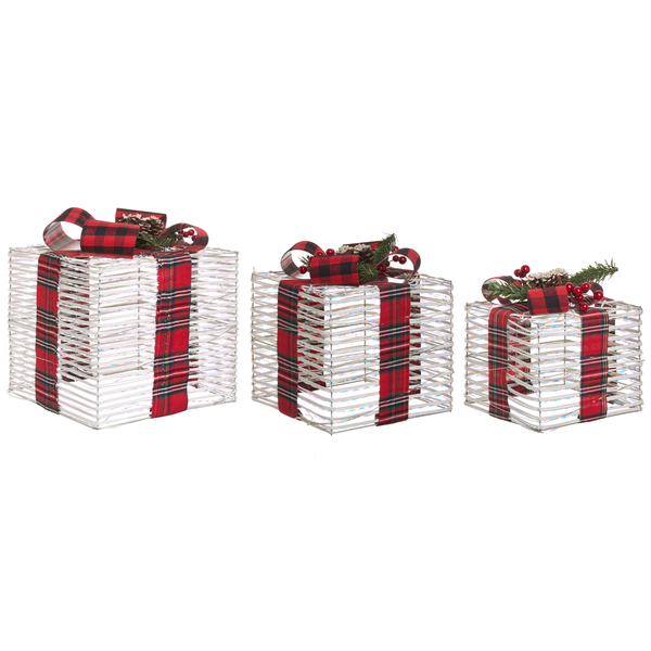 Dekorative Geschenkboxen im 3er Set mit Schleife