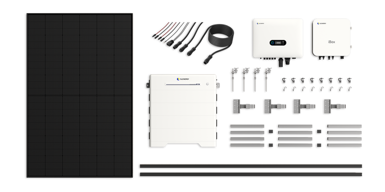 Slenergy Photovoltaik Komplettsystem 9,35KWP/ 22 Module/ 7,68KWh Speicher/ Unterkonstuktion/ Komplett