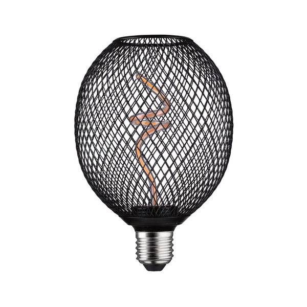 Metallic Glow Standard 230V LED Globe E27 160lm 4W 1800K dimmbar Schwarz