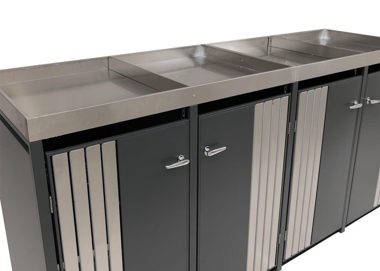 Gartenschrank mit Spüle und Schranktüren