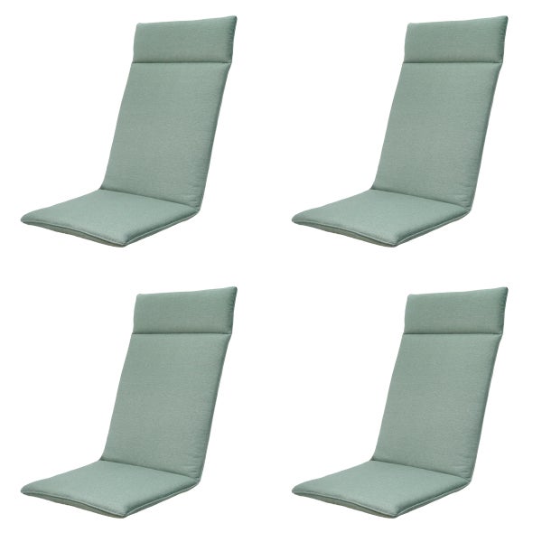 Hochlehnerauflage Naples khaki - Ca. 120x50 cm - 4er-Set