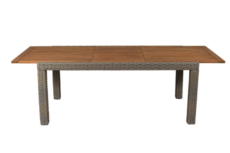 Teneriffa Gartenmöbelset 13tlg., 6 Sessel, 6 Sitzkissen, Ausziehtisch 180 (240) x 100 cm
