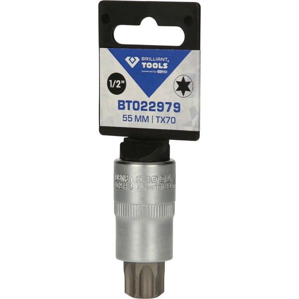 Brilliant Tools Steckschlüssel Einsatz, 1/2 Zoll, 55 mm, TX70