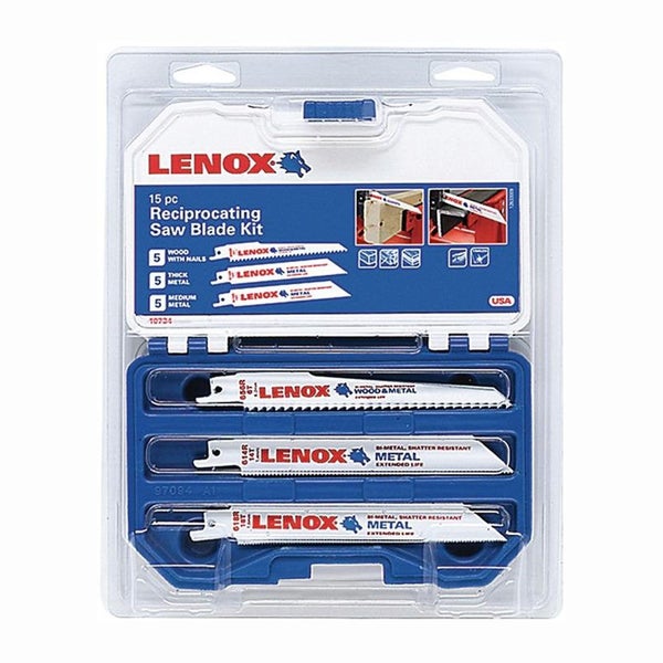 Lenox Säbelsägeblatt Set mit 15 Teilen in blauer Box