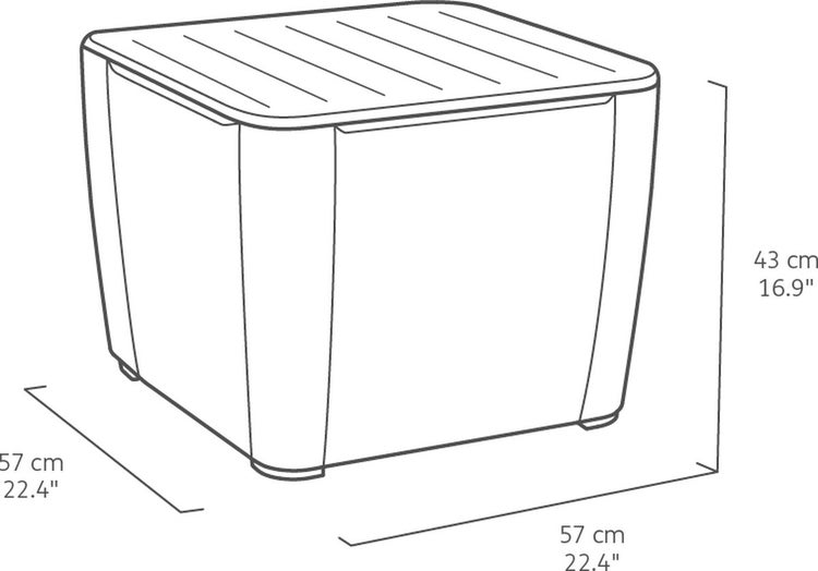 Keter Gartentisch Luzon Plus flat wicker, graphit