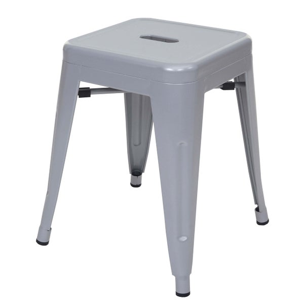 Metallhocker mit quadratischer Sitzfläche