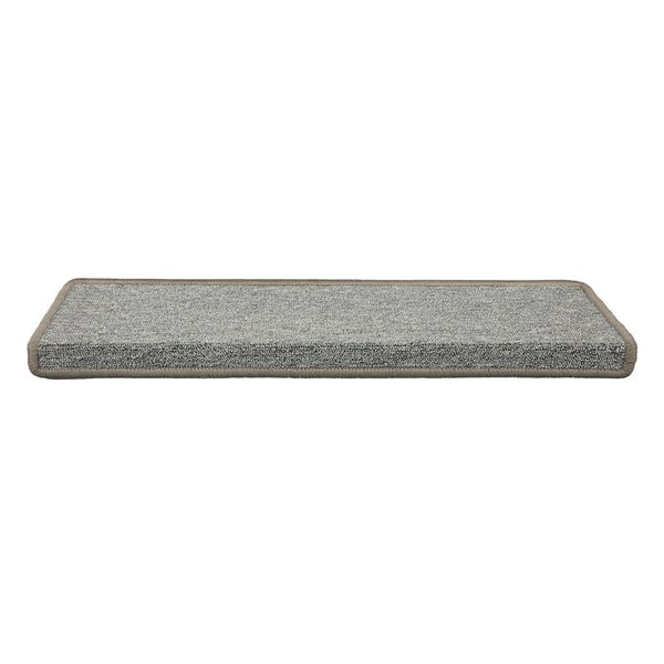 FLOORDIREKT Stufenmatte London - mit Umkettelung - Hellgrau - Rechteckig - 23,5 x 65 cm