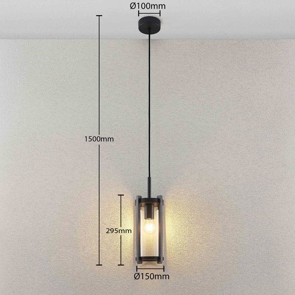 Lucande Außenleuchte Brienne (spritzwassergeschützt (Modern) in Alu aus Aluminium (1 flammig, E27) - Pendelleuchte außen