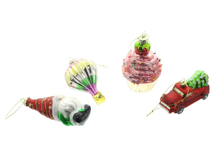 Verschiedene Christbaumkugeln