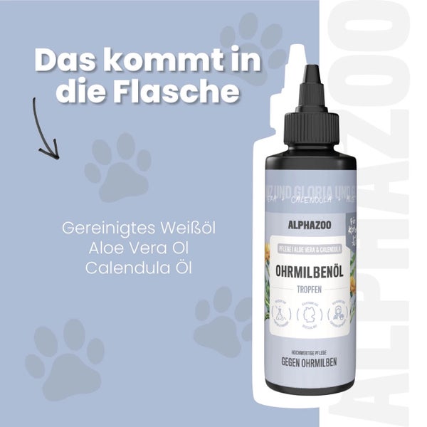 Alpazoo Ohrmilbenöl Flasche für Katzen
