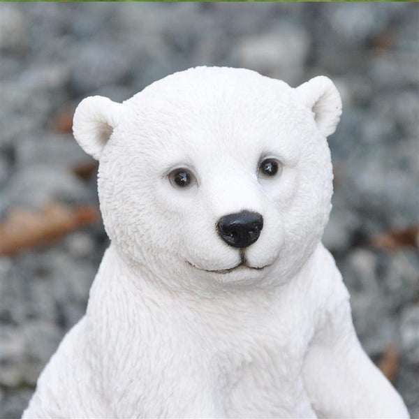 Dekofigur Gartenfigur Eisbär 11 x 11 x 19 cm