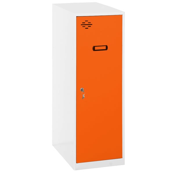 PROREGAL Schließfachwürfel Amego HxBxT 91,5 x 40 x 50 cm Ohne Standfüße Orange-Weiß Spind