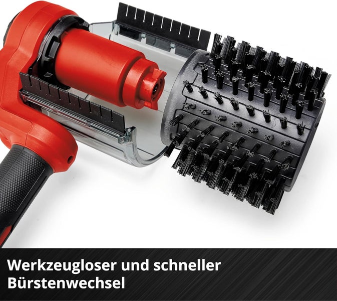 Elektrobürste mit werkzeuglosem Bürstenwechsel zur schnellen Montage des Bürstenkopfes.