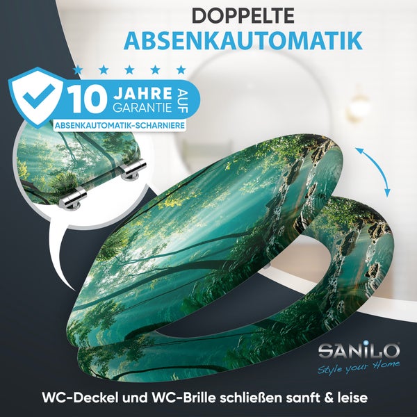 WC-Sitz mit Absenkautomatik Rainforest