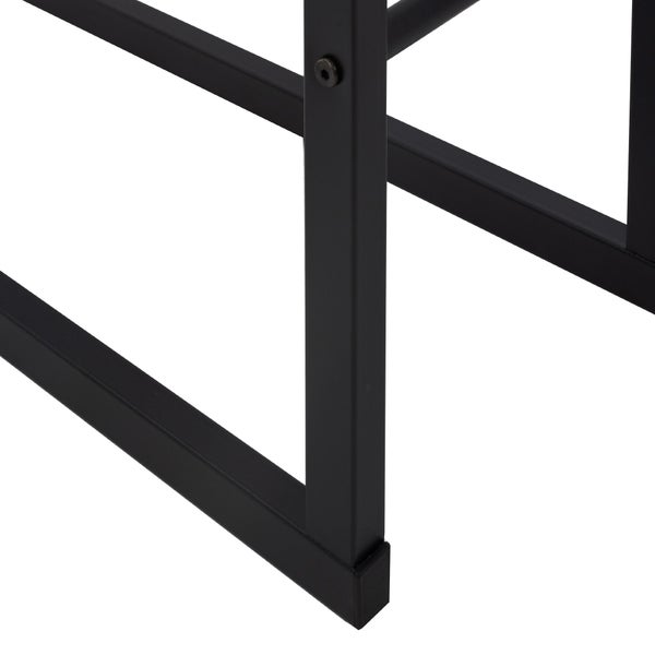 ML-Design Kaminholzregal 80x150x25 cm rechteckig, Schwarz, Metall, Innen/Außen, Brennholzregal Holzaufbewahrung aus beschichtetem Stahl, Kaminholzständer Kaminholzhalter Feuerholzregal für Kamin/Ofen