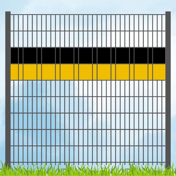 Zaun mit Sichtschutzstreifen