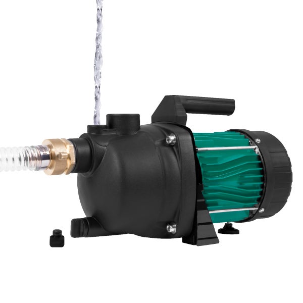 VONROC Gartenpumpe selbstansaugend - Wasserpumpe 800W, 3300l/h, 4bar - Kreiselpumpe mit STST Pumpengehäuse - Zur Bewässerung des Gartens/Rasens