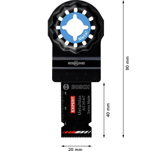 Bosch 5x Expert MetalMax Starlock AIZ 20 AIT Tauchsägeblatt für Multifunktionswerkzeuge 40 x 20 mm - 2608900013