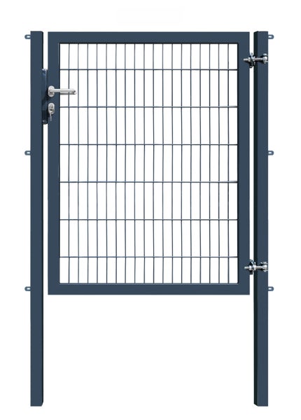 Gartentor aus Metall mit Schloss und Schlüssel