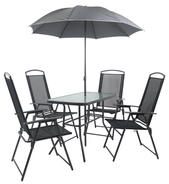 5-tlg Sitzgruppe Gartenmöbel Tisch Stühle Set 110