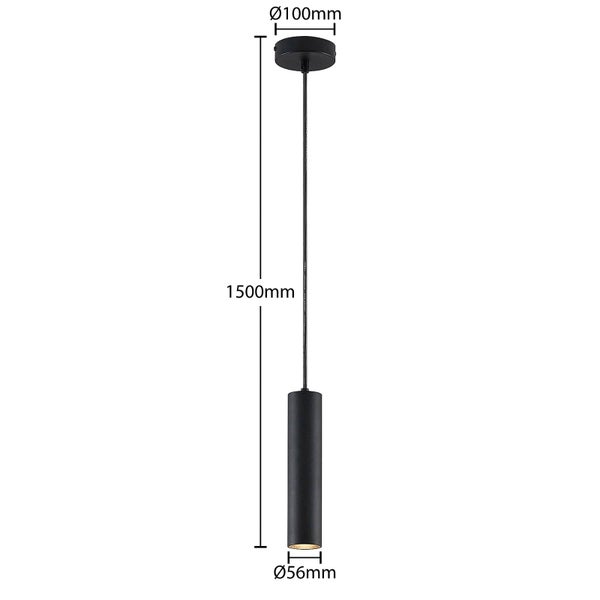 PRIOS Pendelleuchte Neliyah (Modern) in Schwarz aus Metall (1 flammig, GU10) - Deckenlampe Esstischlampe Hängelampe Hängeleuchte Wohnzimmerleuchte