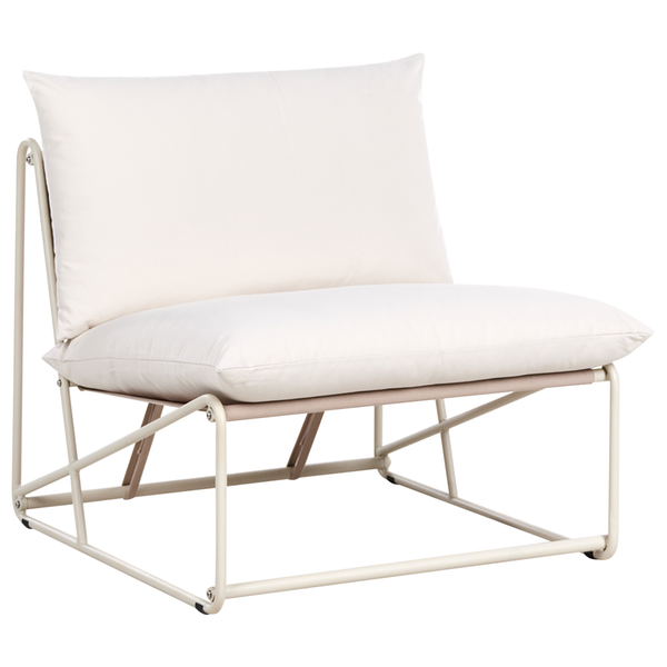 Loungesessel mit Metallrahmen und Kissen