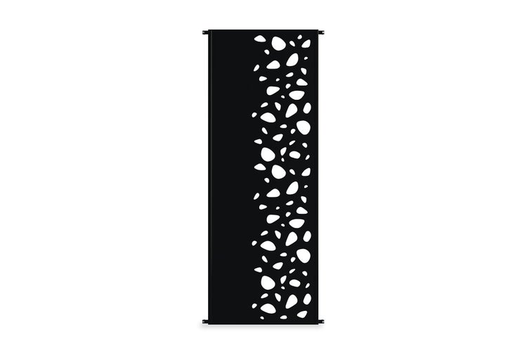 Set mit 3 dekorativen Paneelen SUNNY Schwarz H.160cm, rechte Seite mit Mustern