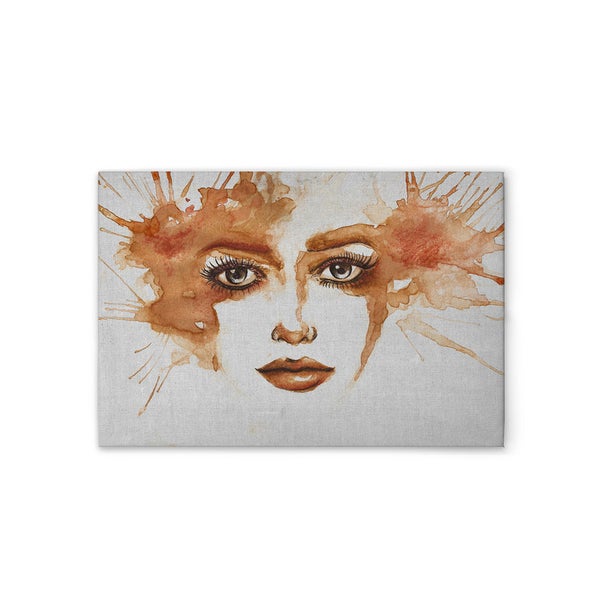 Leinwandbild mit abstrakter Darstellung eines Frauengesichts