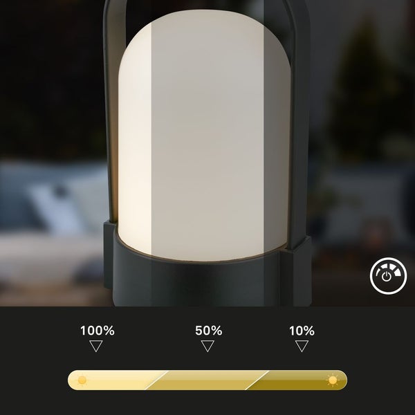 LED Tischlampe Akku LED Tischleuchte Dimmbar Kabellos Touch Terrasse Warmweiß