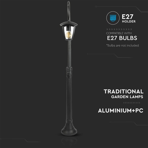 Traditionelle Gartenlampe aus Aluminium mit E27 Fassung
