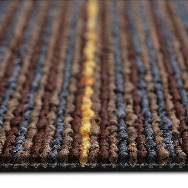 FLOORDIREKT Teppichfliese Berlin - Selbstliegend -  50x50 cm - Braun