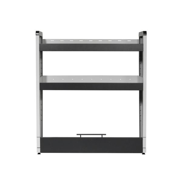 PROREGAL Fahrzeugregal KFZ | 2 Ebenen | HxBxT 110x98x40cm | Lichtgrau/Anthrazit | Autoregal, Einbauregal, Kofferregal