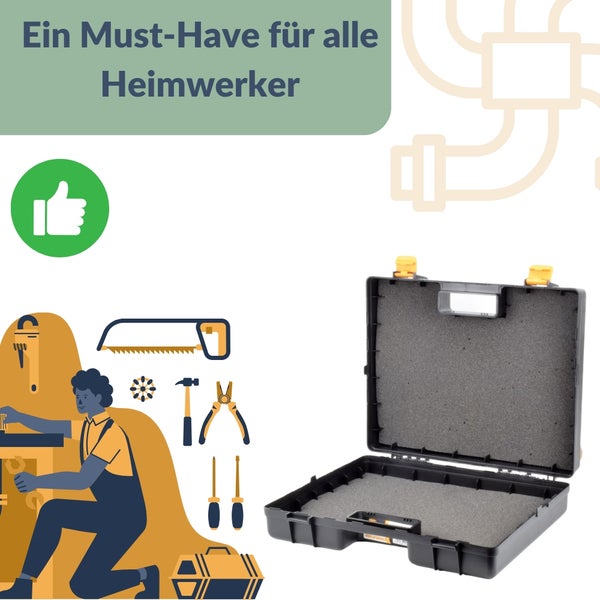 GarPet Maschinenkoffer leer Kunststoff universal Werkzeugkoffer für Elektrowerkzeuge Schaumstoffeinlage Werkzeug Geräte Koffer Box
